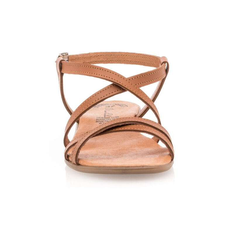 Sandalias marrones para mujer / Zapatos de punta abierta