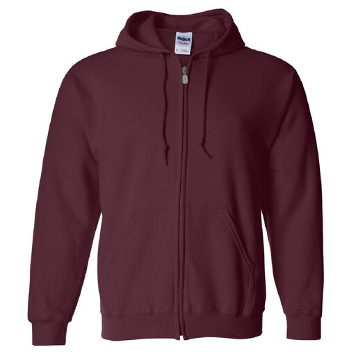Moletom com zíper Gildan masculino, ideal para esportes e academia.