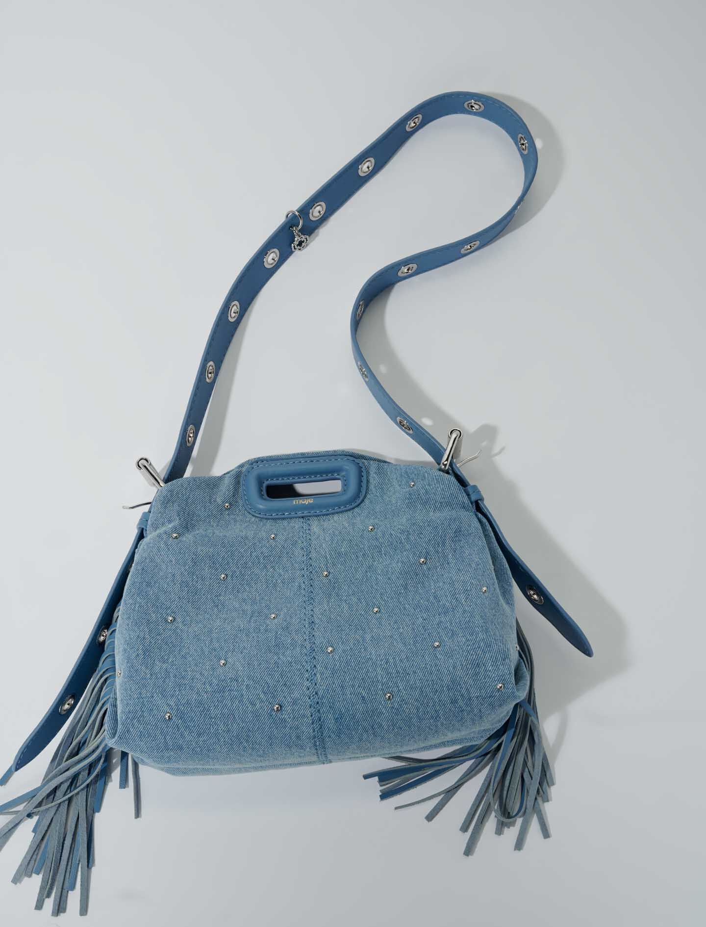 Geantă mini Miss M din denim - Albastru denim