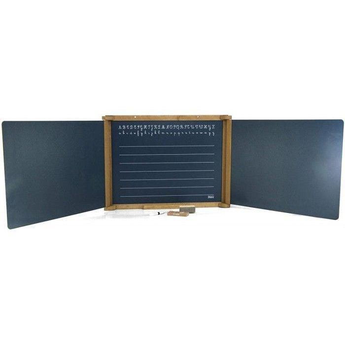 Tableau Triptyque en Bois JEUJURA - Teinté Chêne 59 x 46 cms