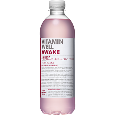 Bebida de vitaminas y minerales Vitamin Well sabor frambuesa 500 ml 500 ml