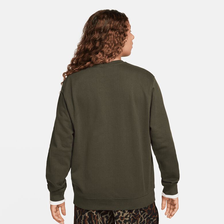 Sportieve fleece sweater met ronde hals