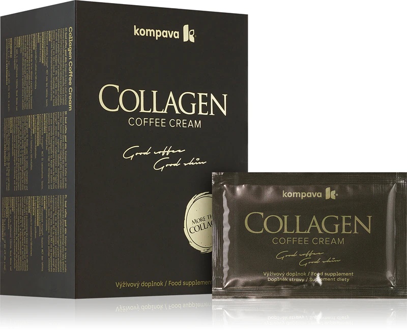 Kompava Collagen Coffee Cream kolagēna uztura bagātinātājs maisiņā
