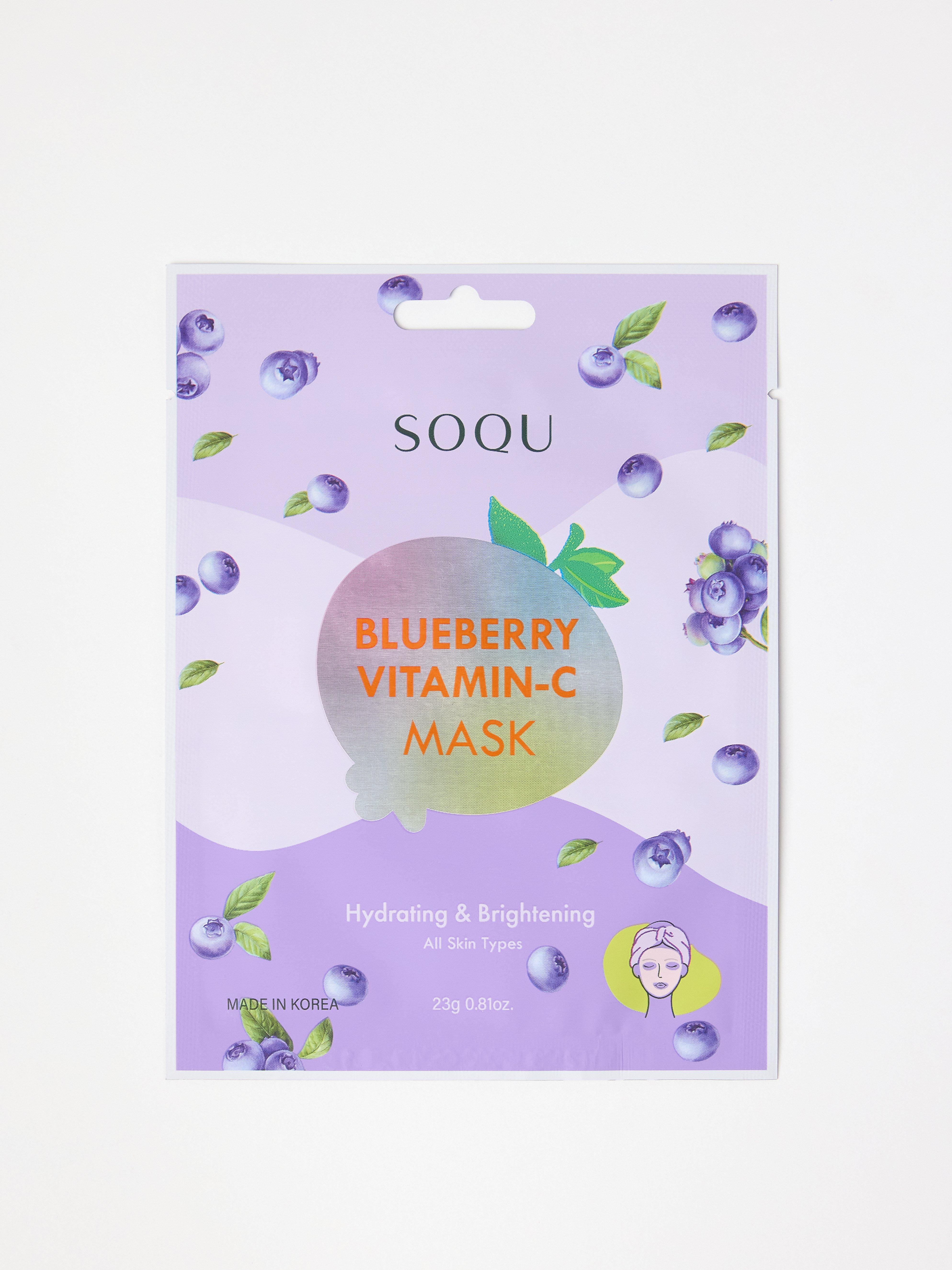 SOQU Blåbær Vitamin C Sheet Mask Uten farge
