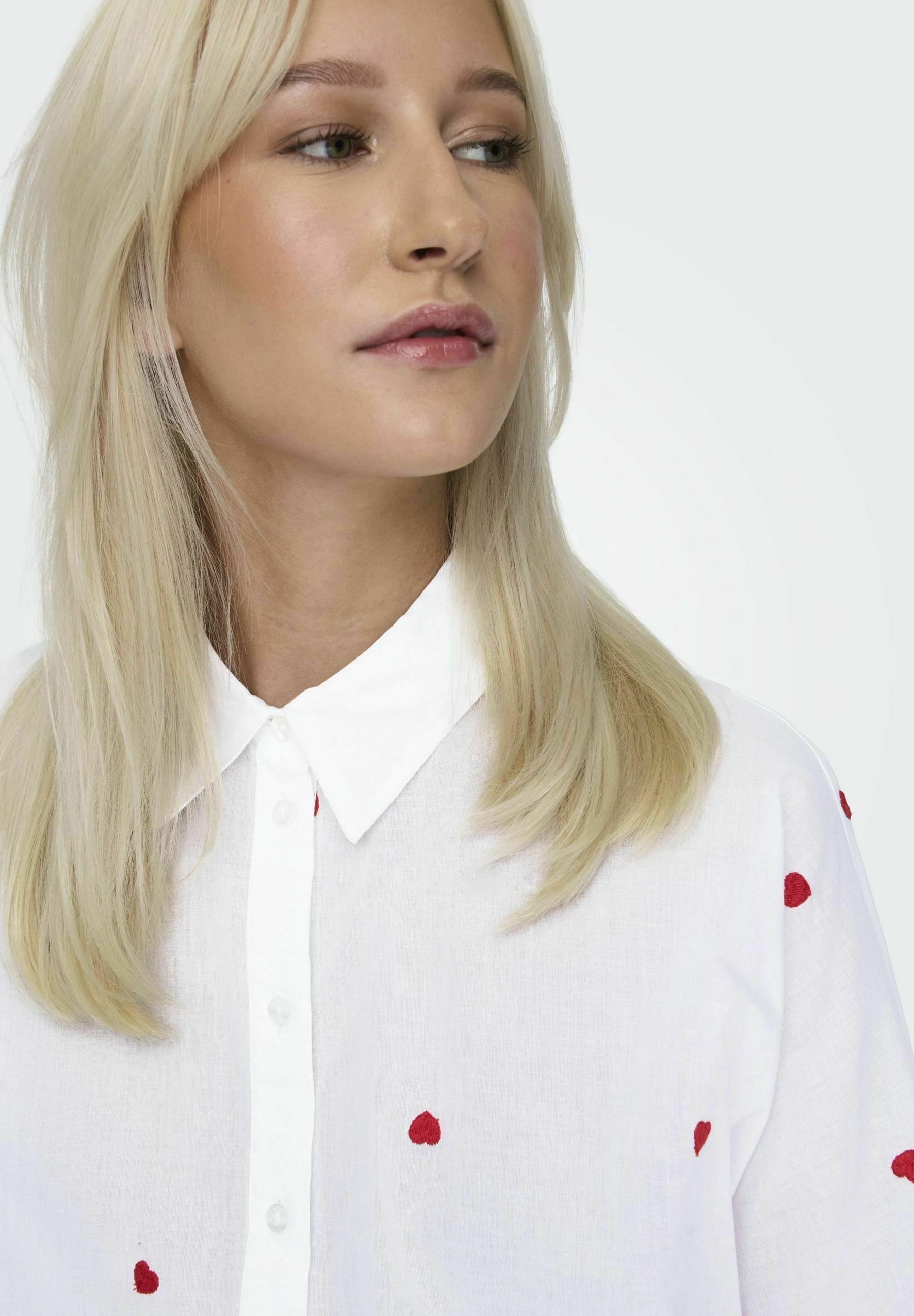 ALLEEN ONLINE NIEUWE LINA GRACE - Blouse met knoopsluiting - helder wit