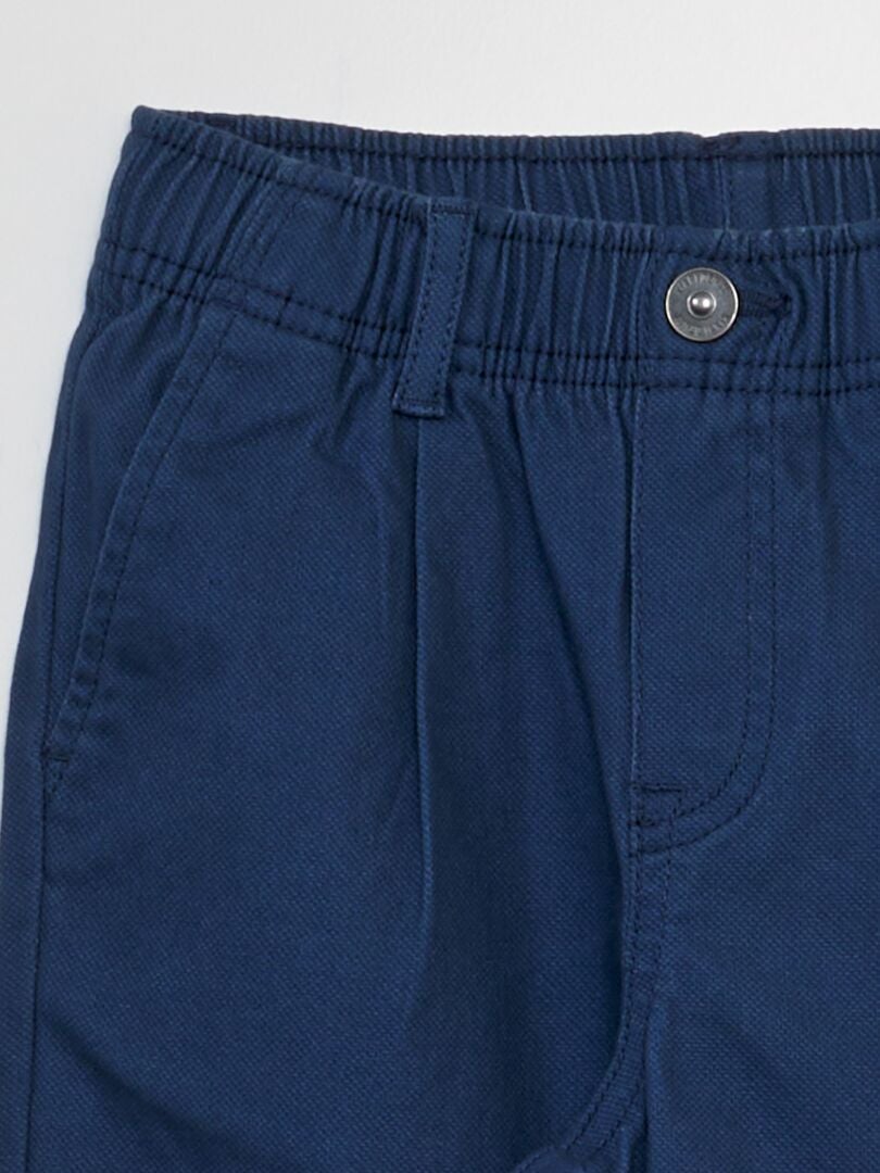 Calça chino elástica - AZUL