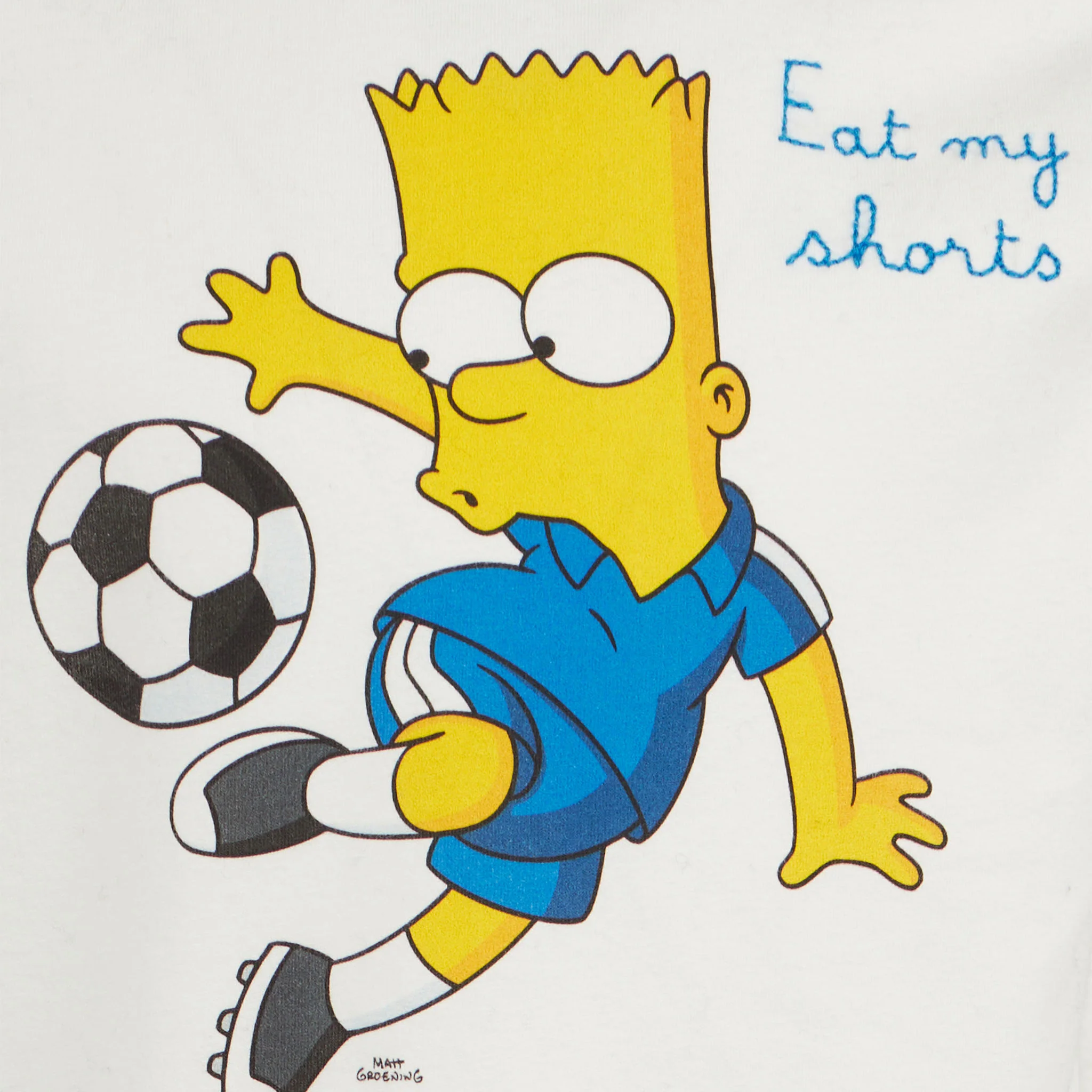 T-shirt da bambino in cotone pesante con stampa Bart Soccer | EDIZIONE