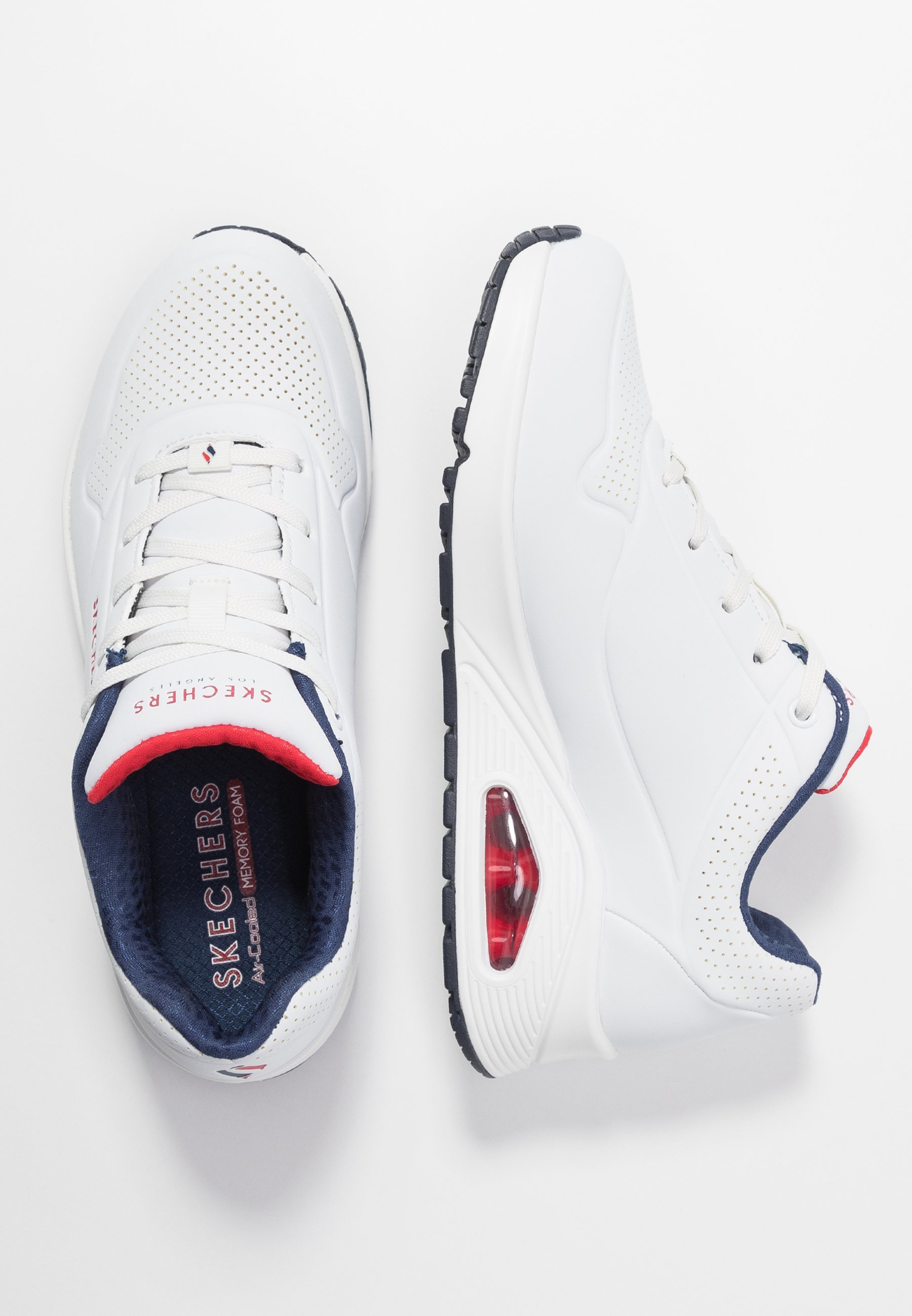Skechers Sport UNO - Sneaker - weiß/marineblau/rot