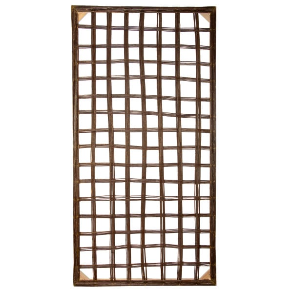 Kratka ogrodowa wierzbowa 180x90cm Brąz Dekoracja Pergola Trejaż
