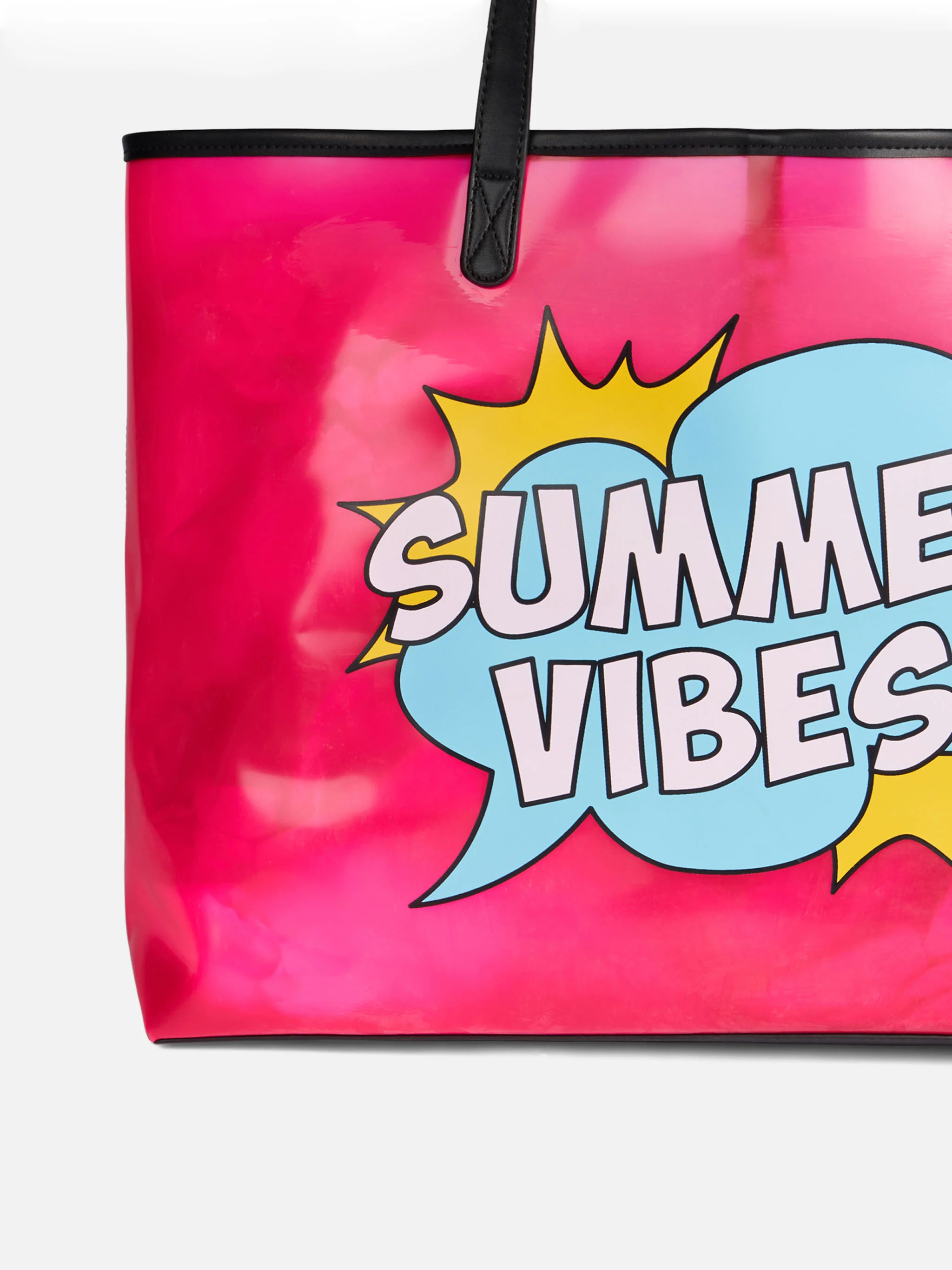 Transparante PVC-tas met zomerse uitstraling