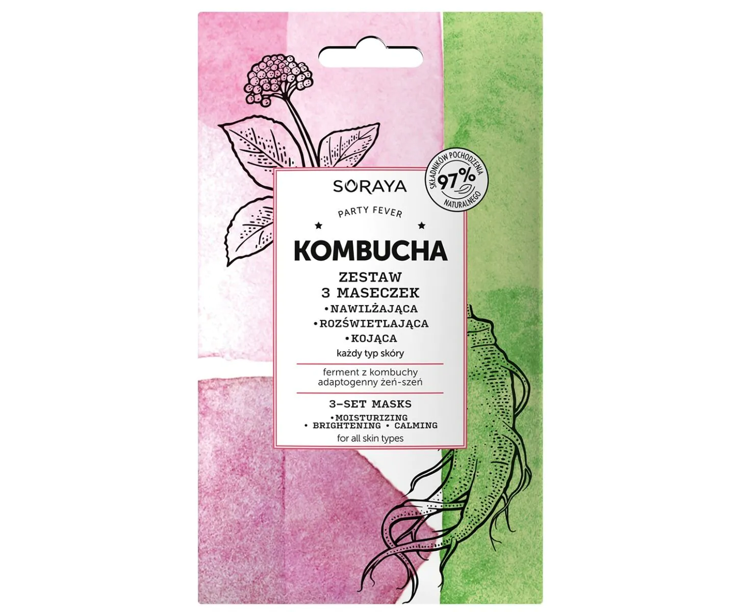 Soraya Kombucha Zestaw 3 Maseczek 3X8Ml