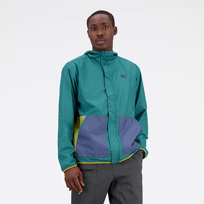 AT Herren-Webjacke – Vintage-Türkis