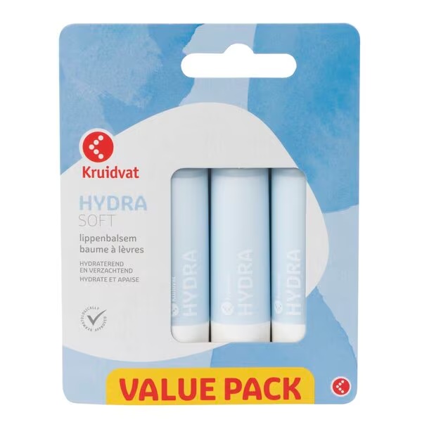 Kruidvat Hydra Soft balzam na pery<br>3 x 4,8 g