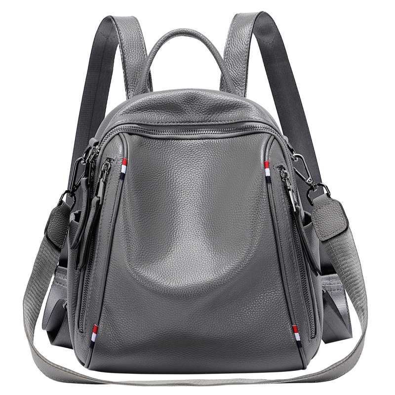 Zaino da donna, borsa a tracolla, borsa in vera pelle di alta qualità, zaino alla moda da donna, borsa a mano, zainetto casual da giorno.