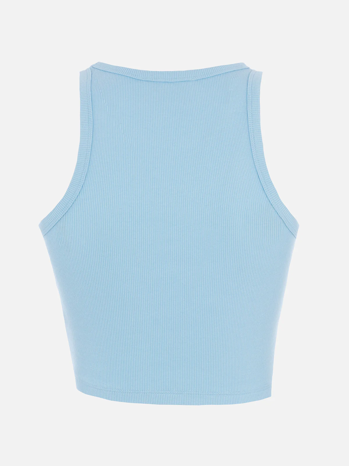 Dames tanktop van geribbeld katoen met borduursel van Saint Barth Beach