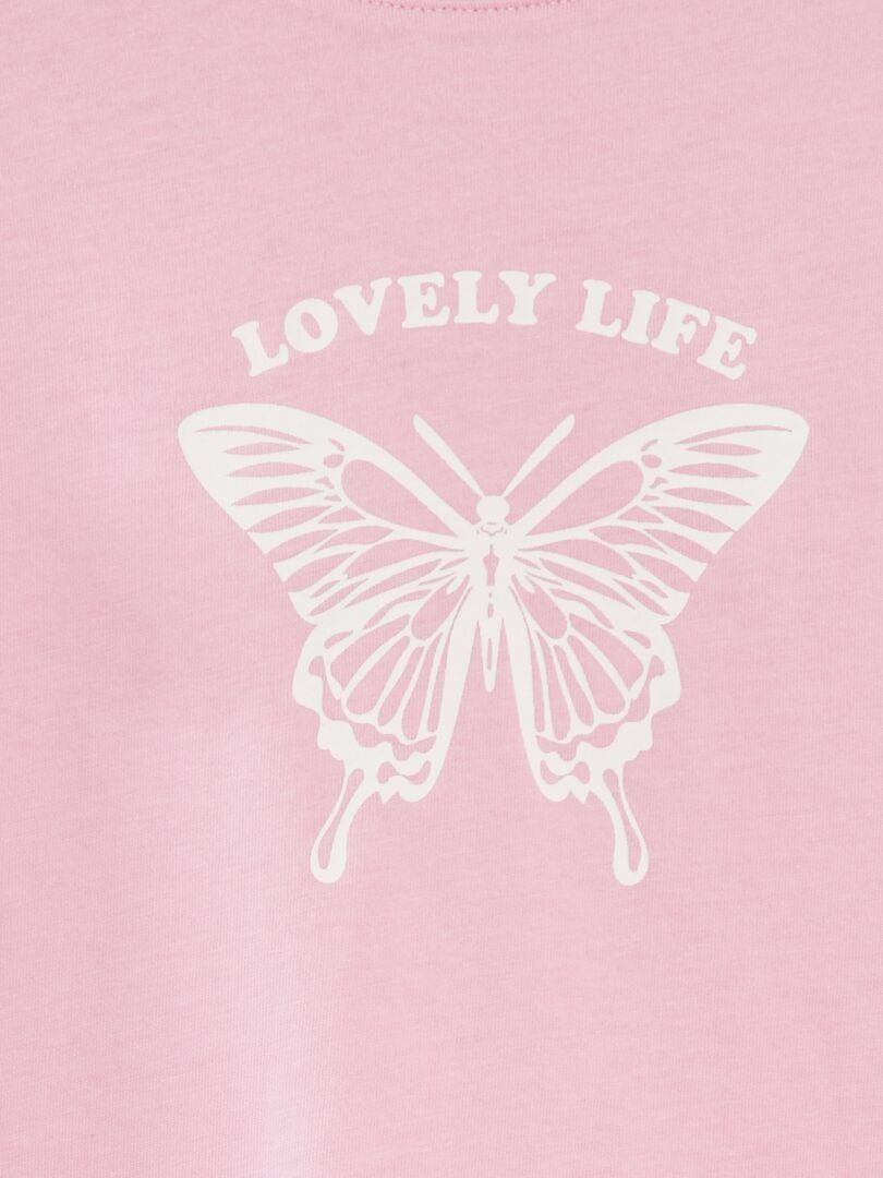 Camiseta estampada de manga corta - ROSA