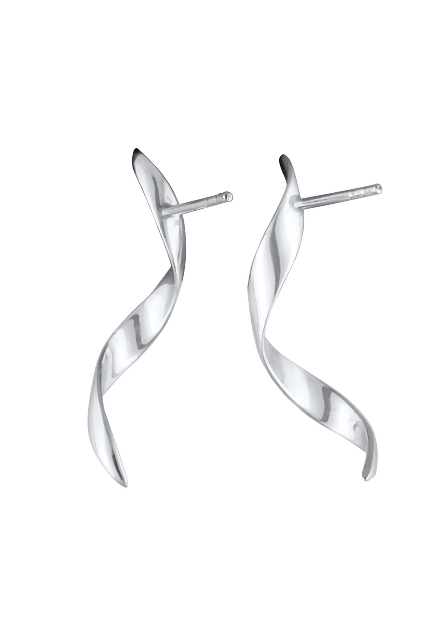 Elli Pendante Vague Spirale Géo Boucles d'oreilles Femme (925/1000) Argent