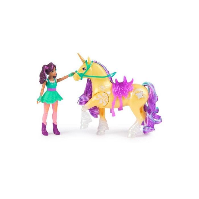 Unicorn Academy Unicorn Leaf com Luzes e Boneca Ava