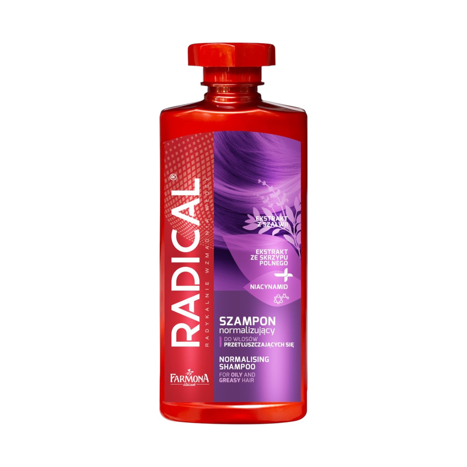 Radikaali Normalisoiva Shampoo Rasvoittuville Hiuksille 400ml Normalisoiva