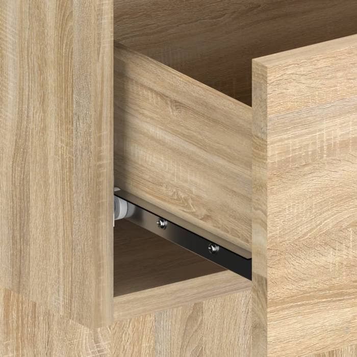 Testiera - Maison Exclusive - Rovere Sonoma - Armadi con comodini sospesi - Legno ingegnerizzato resistente