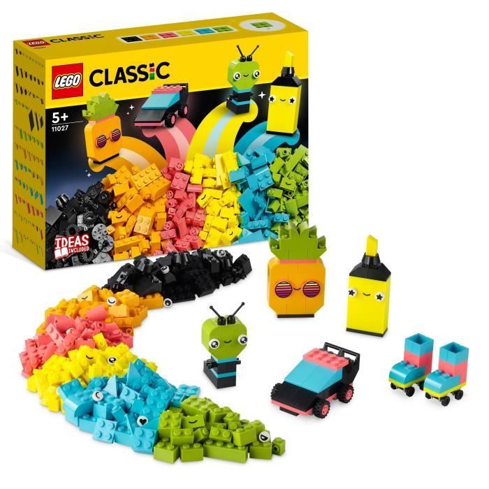 LEGO® Classic 11027 Neon Creative Fun, Brick Toy, with Car and Alien