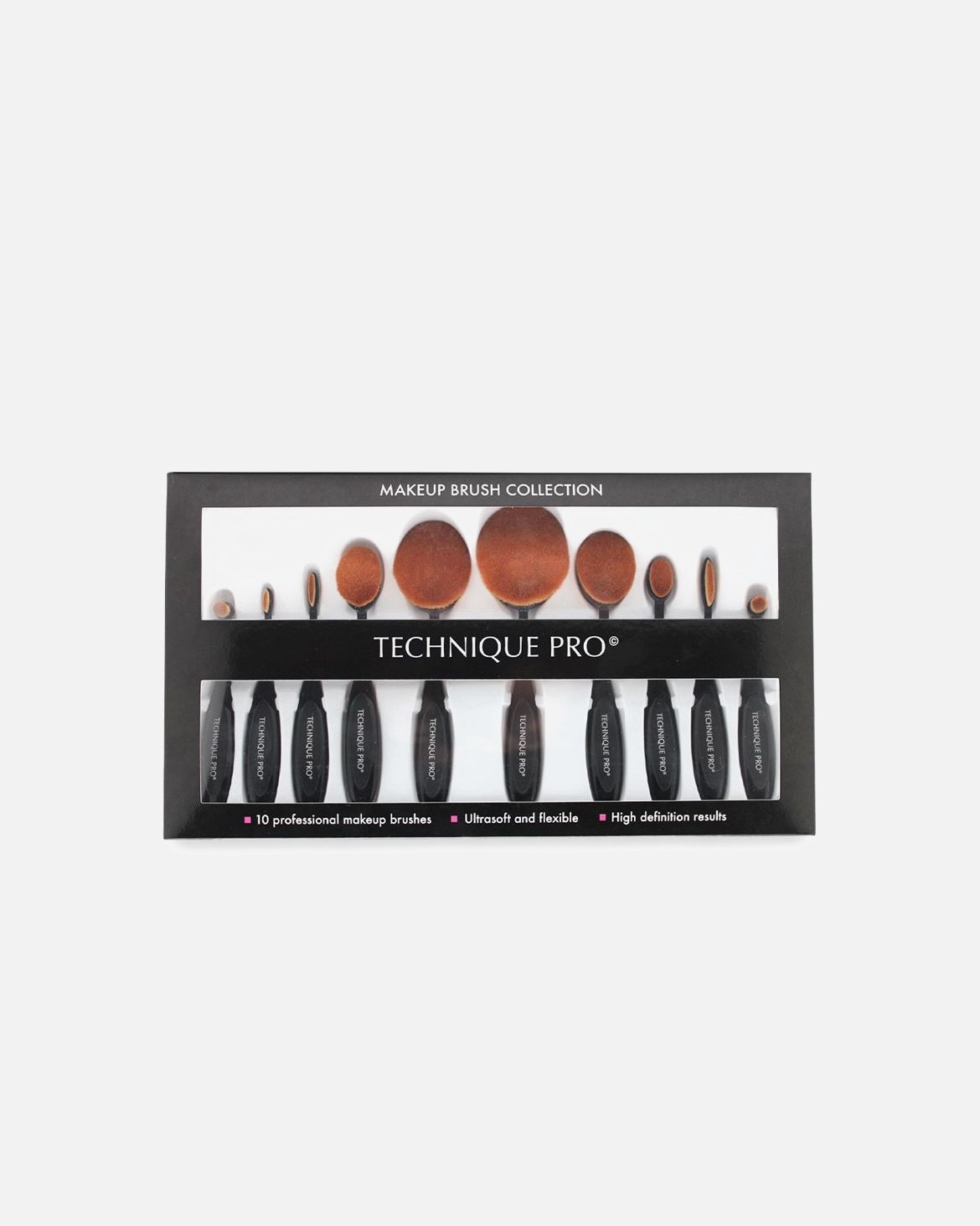 Technique Pro set kistova, 10 ovalnih kistova za šminkanje