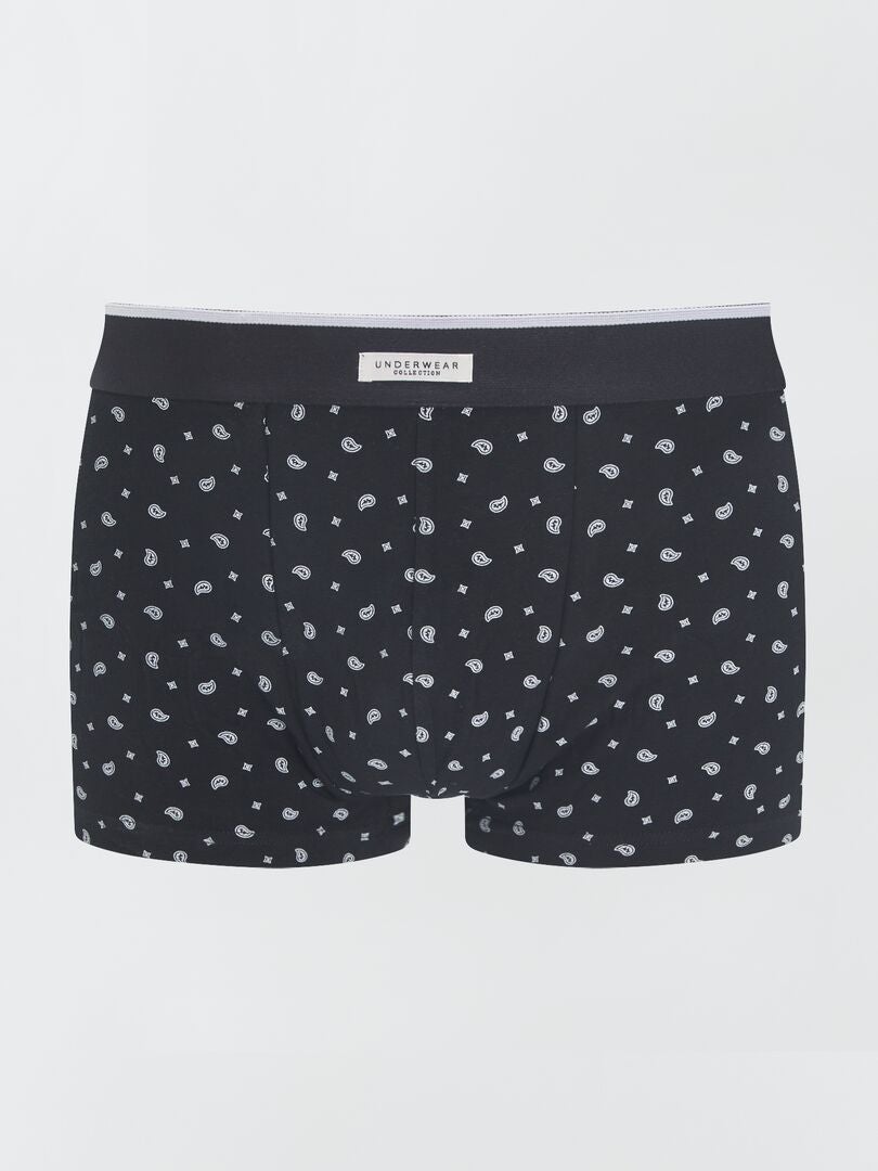 Conjunto de 3 cuecas boxer de algodão - PRETAS