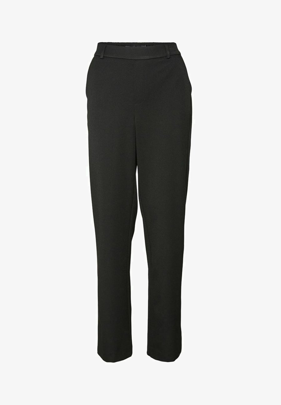 Vero Moda VMMAYA MR STRAIGHT SOLID - Pantaloni - neri