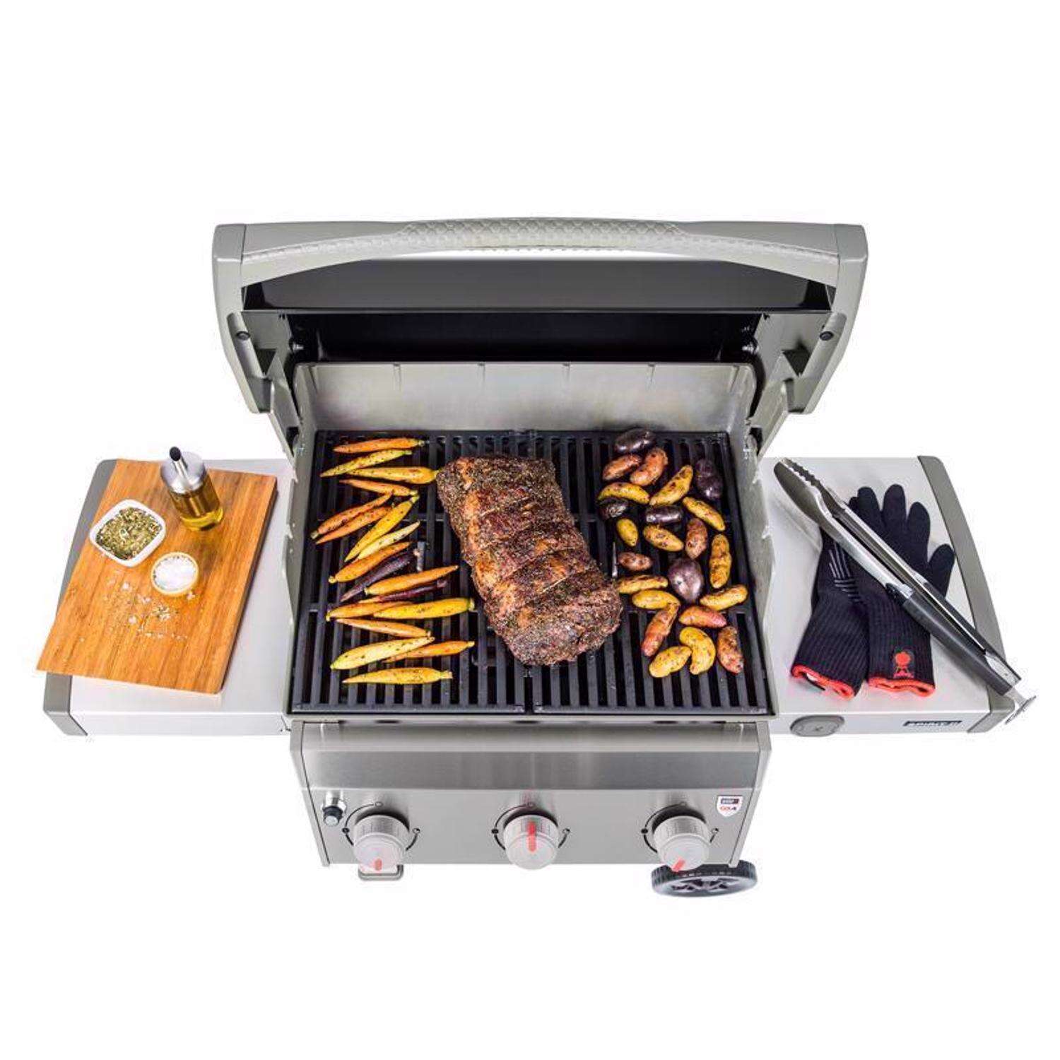Barbecue à gaz propane liquide Weber Spirit II E-310 à 3 brûleurs, noir