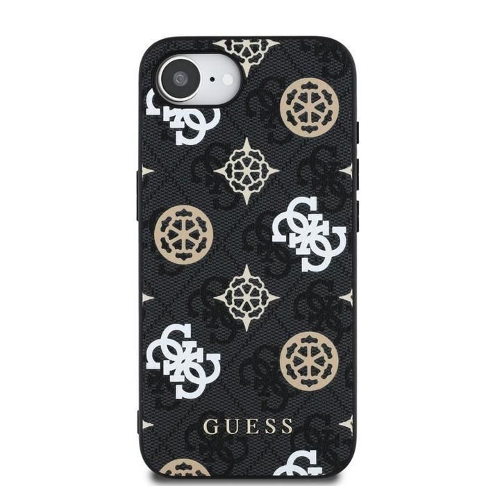 Funda Guess PU 4G Peony con MagSafe para iPhone 16e negra - GUHMPSE4P4PWPK