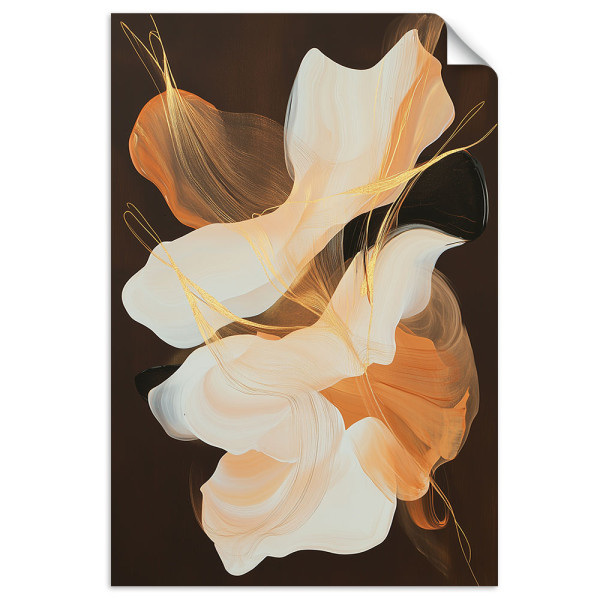 Naklejka na ścianę Feeby Abstrakcja Kształty Plamy Pomarańczowy 20x30