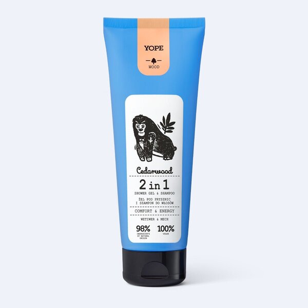 Sprchový gel a šampon Yope CEDARWOOD 2v1 250ml | Pánský | Superdrug