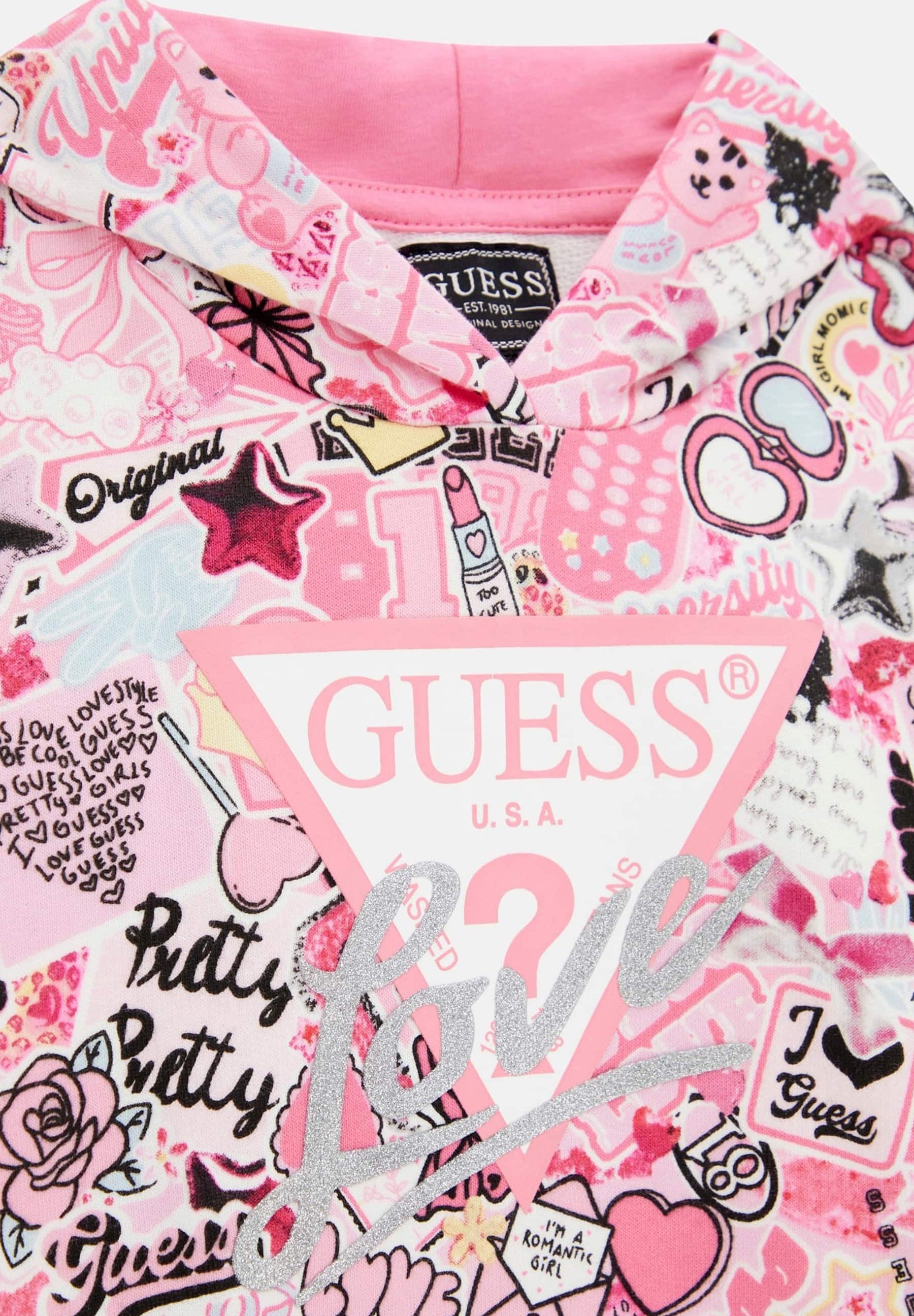 Abito da giorno Guess LOGO TRIANGLE - rosa multicolore