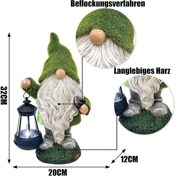 Funny, weatherproof garden gnome figurine, large garden gnome, decorative resin figurine