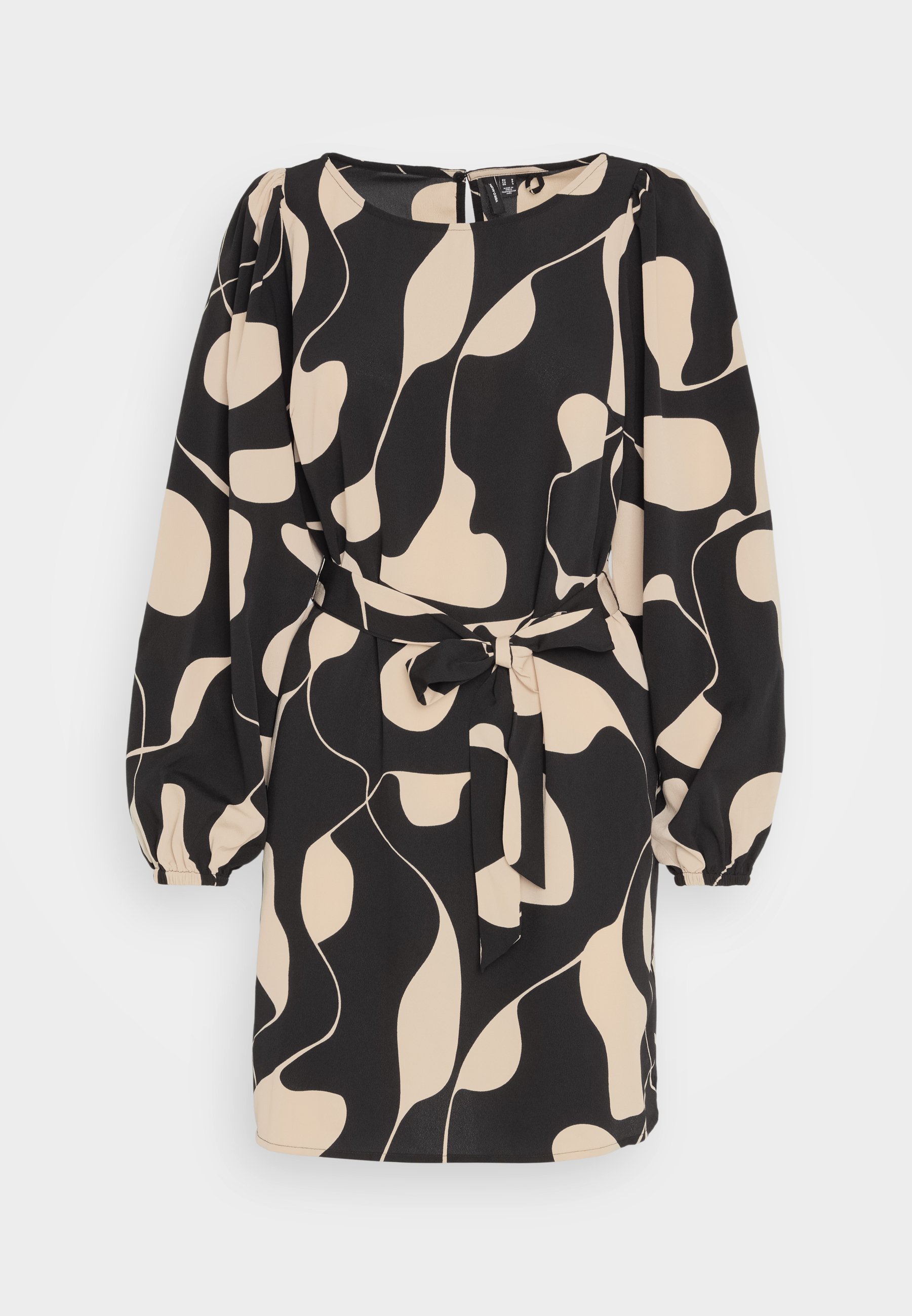 Robe courte Vero Moda VMLYDIA - Robe de jour - noir/lin