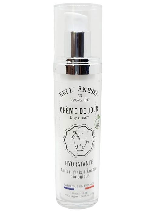 Crème de jour hydratante, au lait d'ânesse bio, Bell'ânesse, fabriqué en France