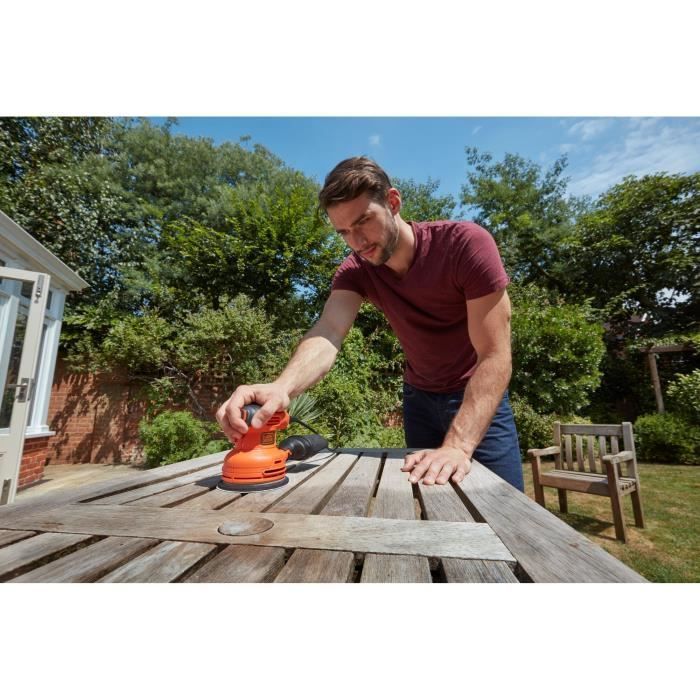 Corded random orbital sander - BLACK+DECKER - BEW210-QS - 230W - 125mm - with 1 abrasive and collection bag