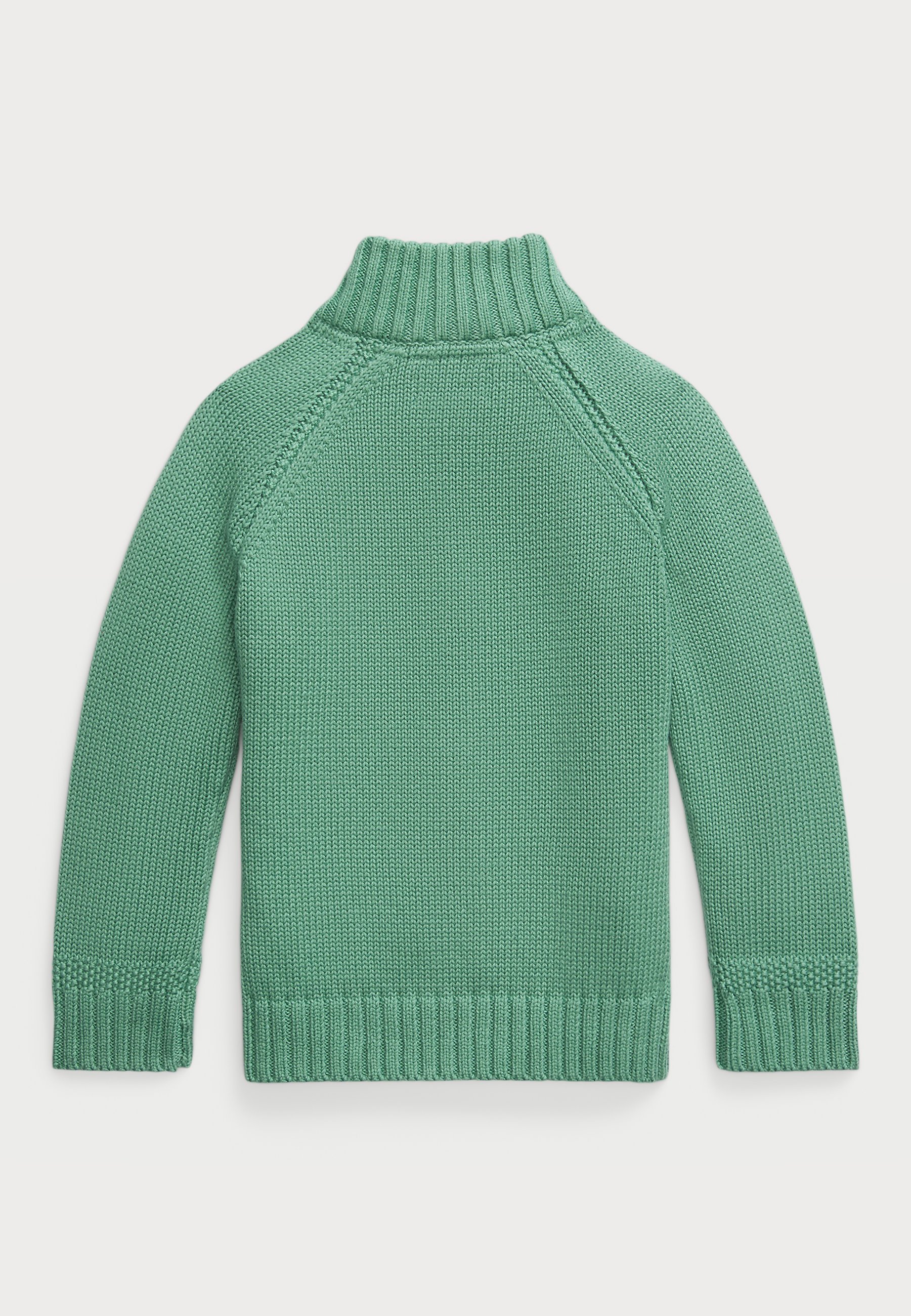 Polo Ralph Lauren BAWEŁNIANY SWETER Z ZAPIĘCIEM NA CAŁY ZAMEK - Kardigan - fairway green