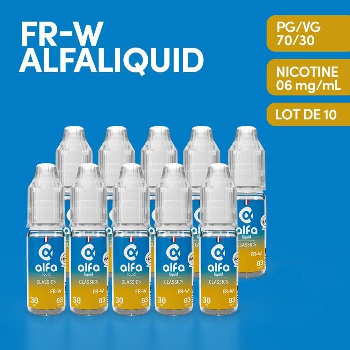 E LIQUIDE FR-W ALFALIQUID 6MG - PG/VG 70/30 - LOT 10
