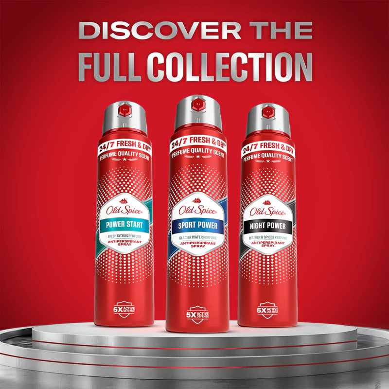 Old Spice Power Start -antiperspiranttisuihke miehille