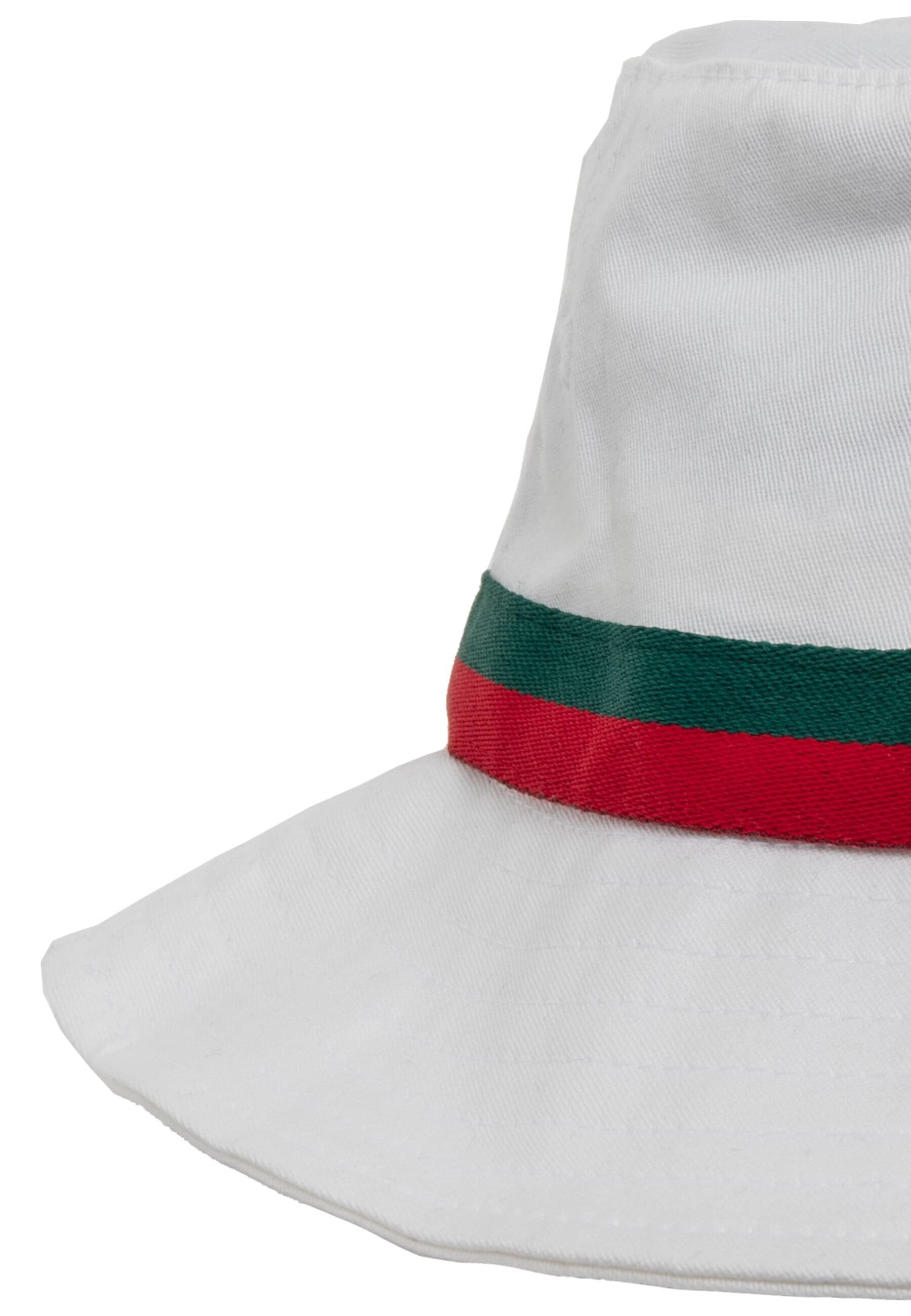 Flexfit BUCKET - Pet - wit/vuurrood/groen