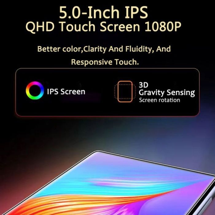 Reproductor MP4, 3+32 GB, Wi-Fi, Bluetooth, pantalla HD de 5 pulgadas, sonido Hi-Fi, batería de 2500 mAh, carga USB, portátil, negro