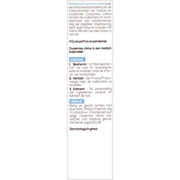 Biodermalinis kuperozės kremas<br>Medicinos prietaisas - 30 ml