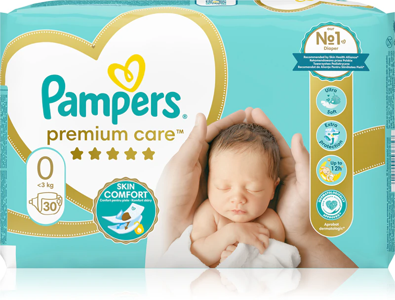 Fraldas descartáveis Pampers Premium Care tamanho 0