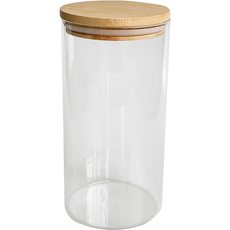 Boîte de rangement de cuisine ronde en verre de 1,7 l