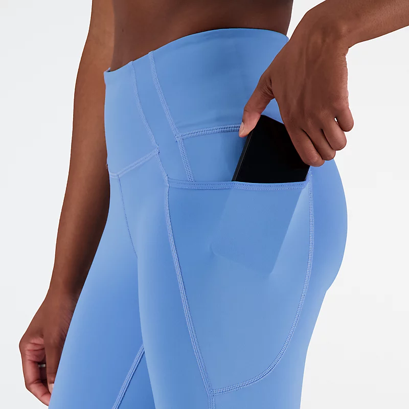 Γυναικείο κολάν Shape Shield 7/8 με ψηλή μέση και τσέπες - HERITAGE BLUE