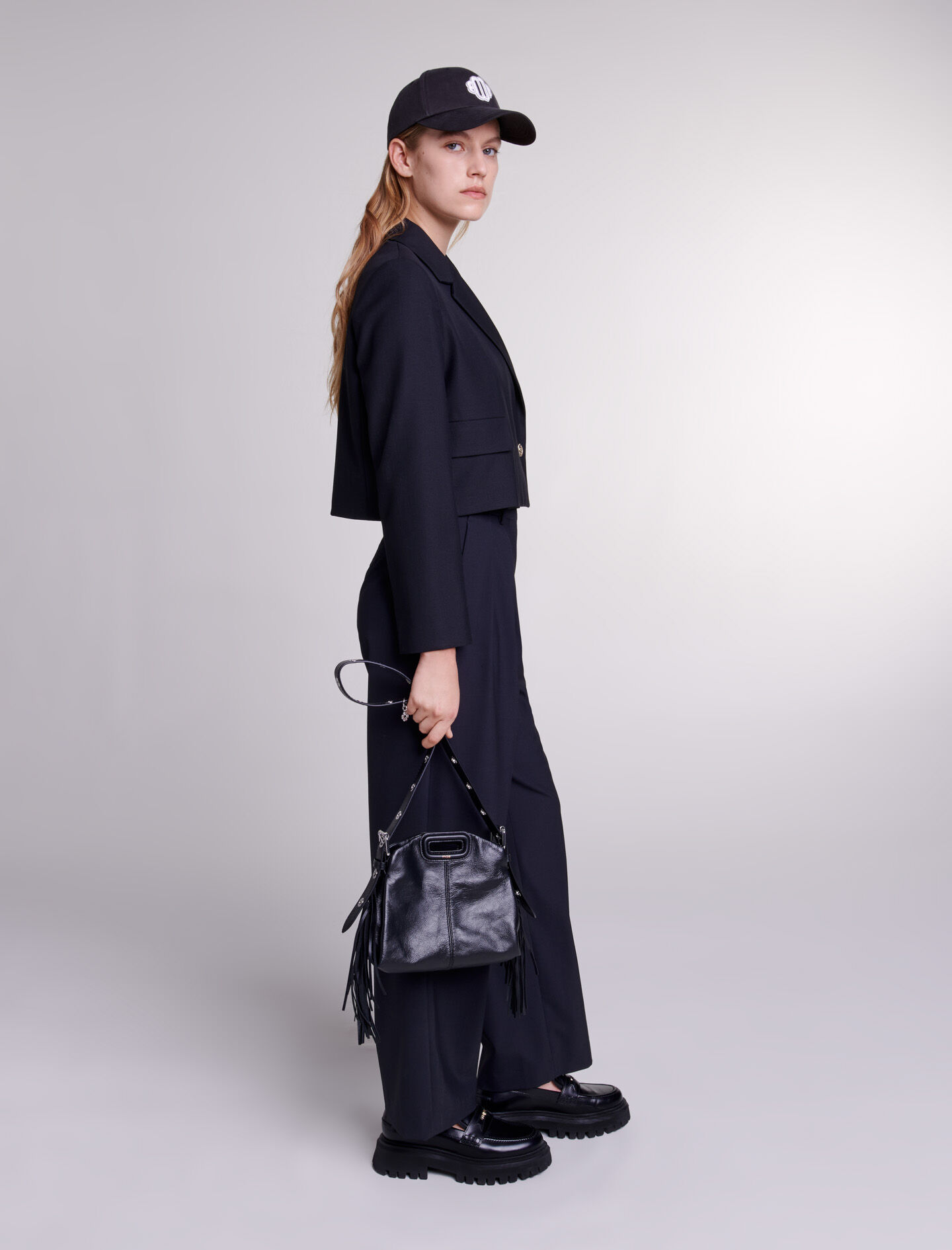 Veste courte droite-Negro