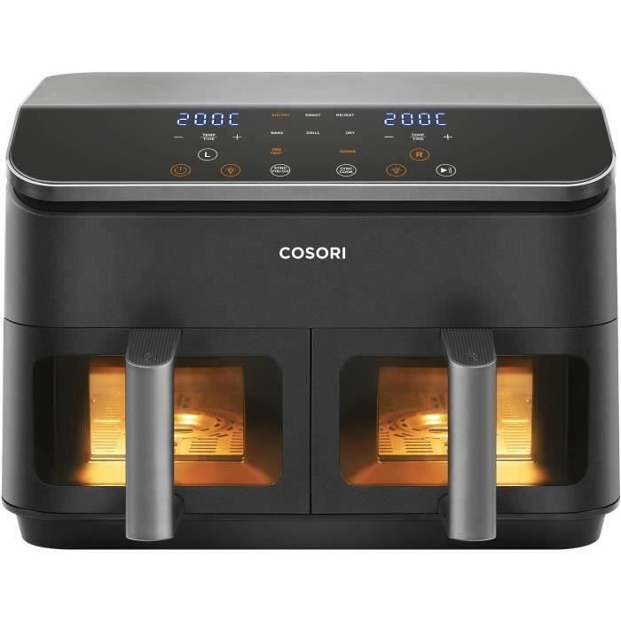 COSORI Air Fryer - Dual Basket Chef Edition - 8.5L Capacity - 2 Baskets - 8 Programs - 1750W - Black