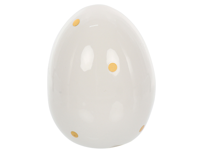 Figurka porcelanowa Jajo 11,5 cm białe