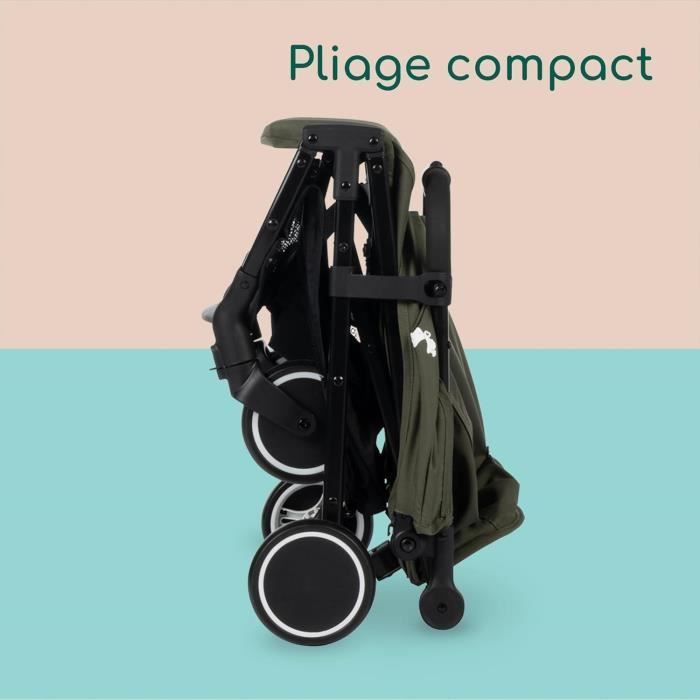 BEBECONFORT SOKO Poussette canne ultra compacte, légère, dès la naissance, jusqu'à 15 kg (3-4 ans environ), Mineral green